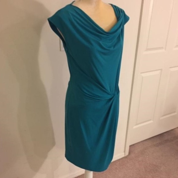 MICHAEL KORS Turquoise Slouchy Cowl Neck Dress - Picture 5 of 7